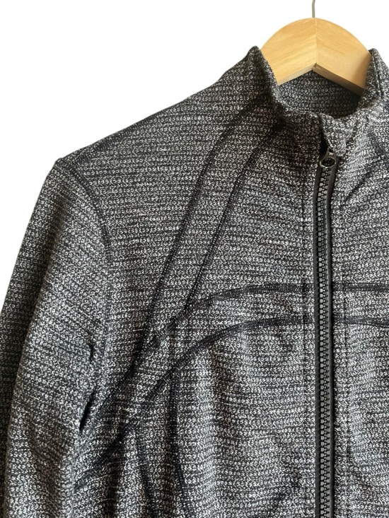 Lululemon Define Jacket Size 10 Black White Coco Pique Luon Zip Activewear - Picture 4 of 14